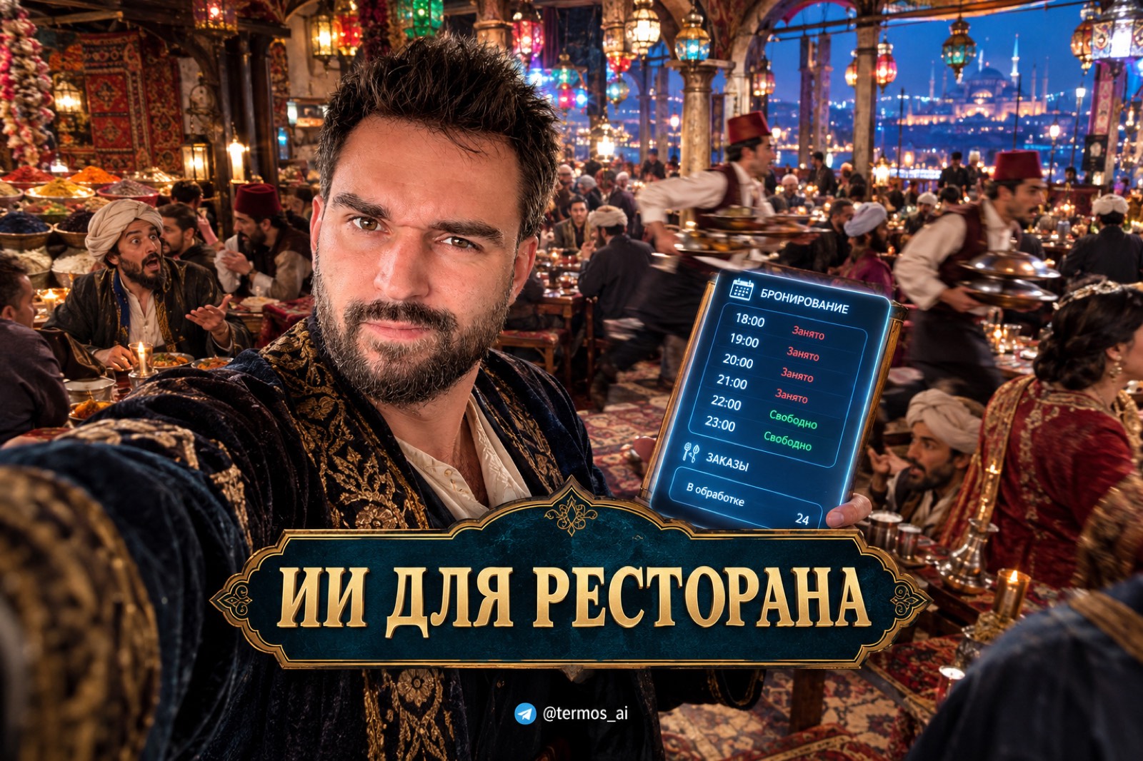 Обложка статьи: ИИ-менеджер принимает заказы и бронирует столы для ресторана в час пик