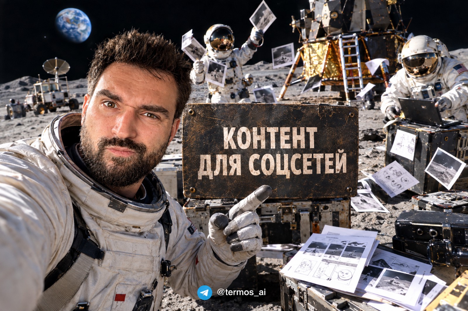 Обложка статьи: контент для соцсетей на ИИ